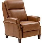 Byron Power Recliner with Power Head Rest & Lumbar in Chaps Saddle Brown Top Grain Leather